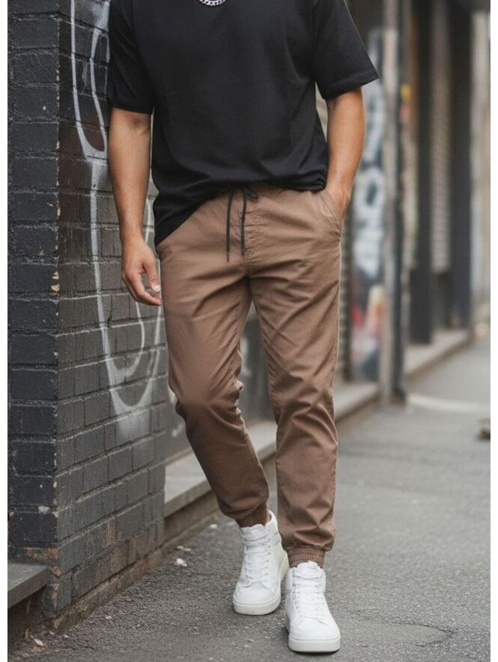 Volcom Brown Jogger Pants Size Small XL Relaxed Fit Drawstring Casual